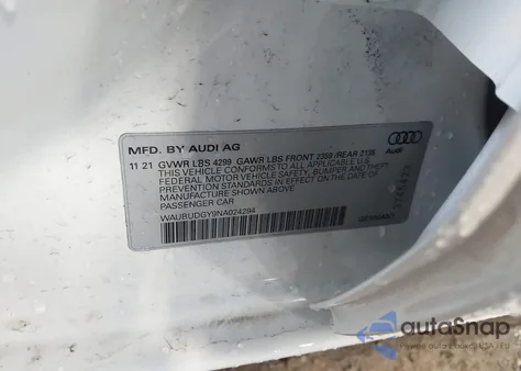 2022 Audi A3 Premium Plus 40 Tfsi Front-Wheel Drive S Tronic from USA, damaged, VIN WAUBUDGY9NA024294